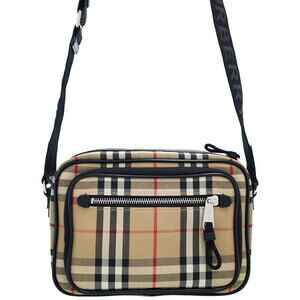 Burberry Check Leather Crossbody Bag Shoulder